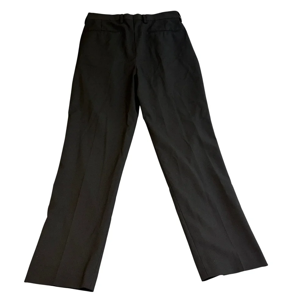Zara Man Black Pleated Dress Pants Trousers Mens Size 29 Made in Morocco